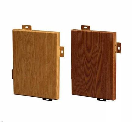comprar Painel de alumínio personalizado de cor de madeira emulação para decoração de parede interior / exterior online manufacture