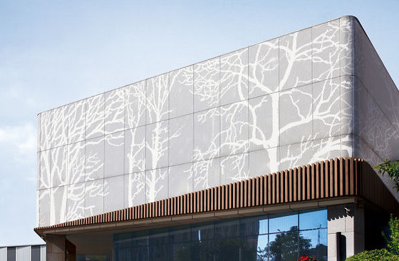 Revestimento de parede de metal moderno para fachadas Exterior Painéis de fachada de alumínio Parede de cortina de alumínio