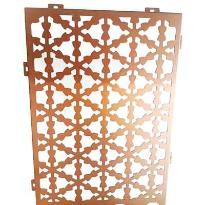 Painel de alumínio perfurado de qualidade de cobre durável para revestimento e decoração de paredes de cortinas de tela