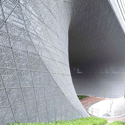Painéis de revestimento de alumínio metálico perfurado para fachada de edifícios ou decoração de telas