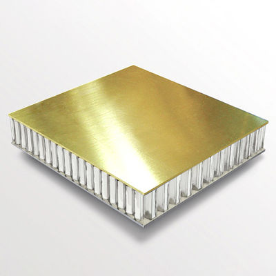 Painel composto de honeycomb de alumínio de cobre ou latão natural para decoração de edifícios de luxo