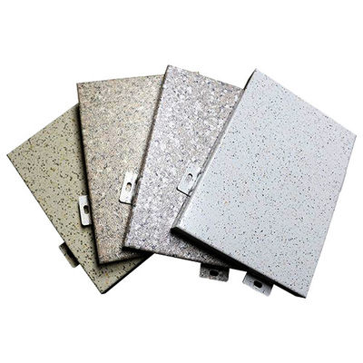 Painel de revestimento de parede de cortina de metal de alumínio de baixa manutenção com cores de pedra artificial